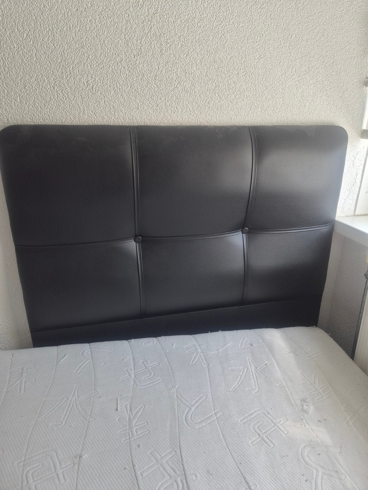 Eenpersoons boxspring met hoofdbord, 90x200cm, Ophalen, Gebruikt, 90 cm, Eenpersoons