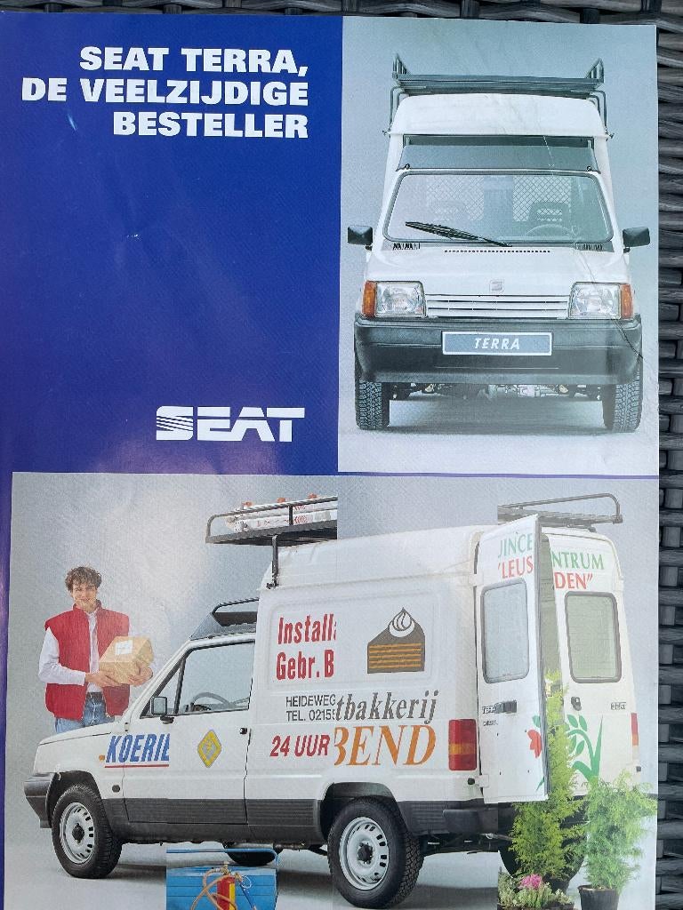 Folder van Seat Terra, circa 1989, Ophalen of Verzenden, Nieuw, Overige merken