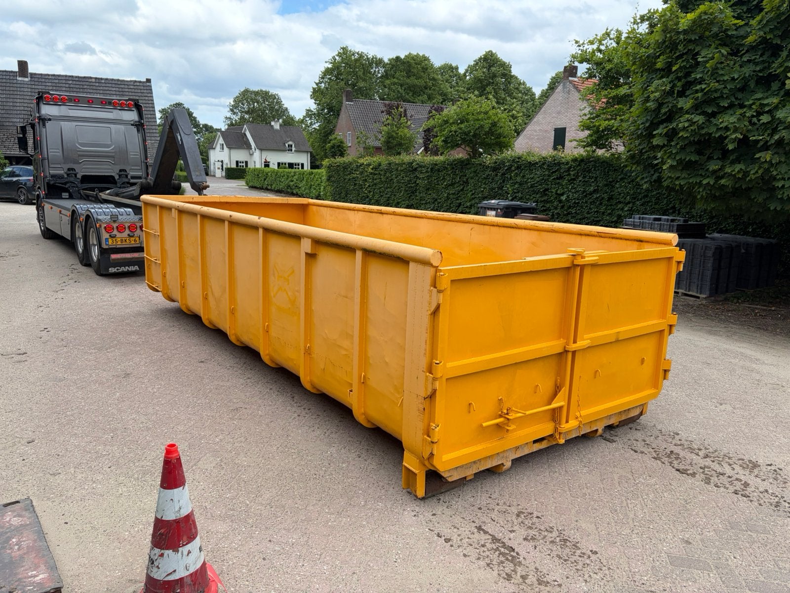 Container 20m3, Ophalen