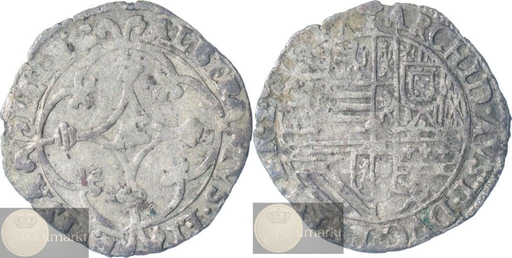 's-Hertogenbosch - ½ Stuiver 1617 'Albrecht & Isabella', Vóór koninkrijk, Zilver, Losse munt, Overige waardes