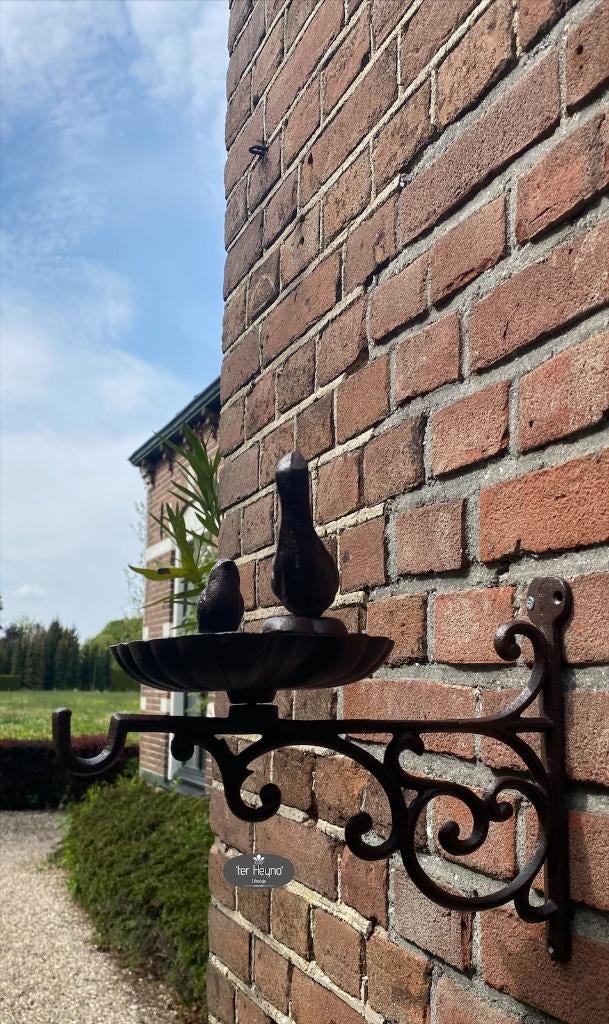 Gietijzeren wand voederschaal vogel bad voer vogel landelijk, Verzenden, Nieuw