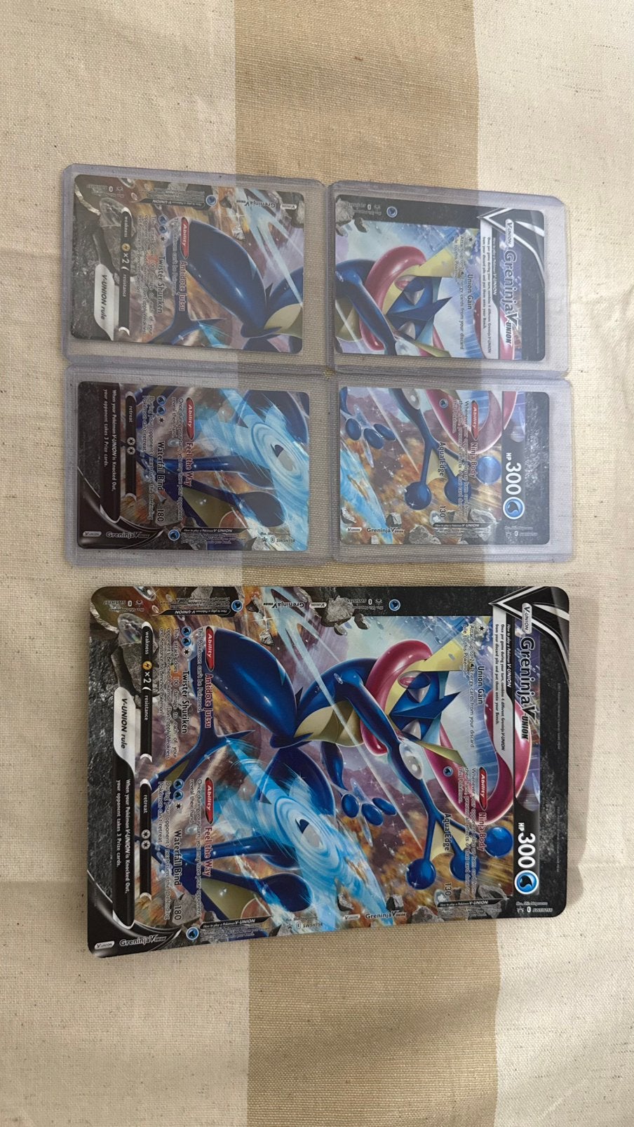 Greninja V-UNION complete set + Jumbo Pokémon, Ophalen of Verzenden