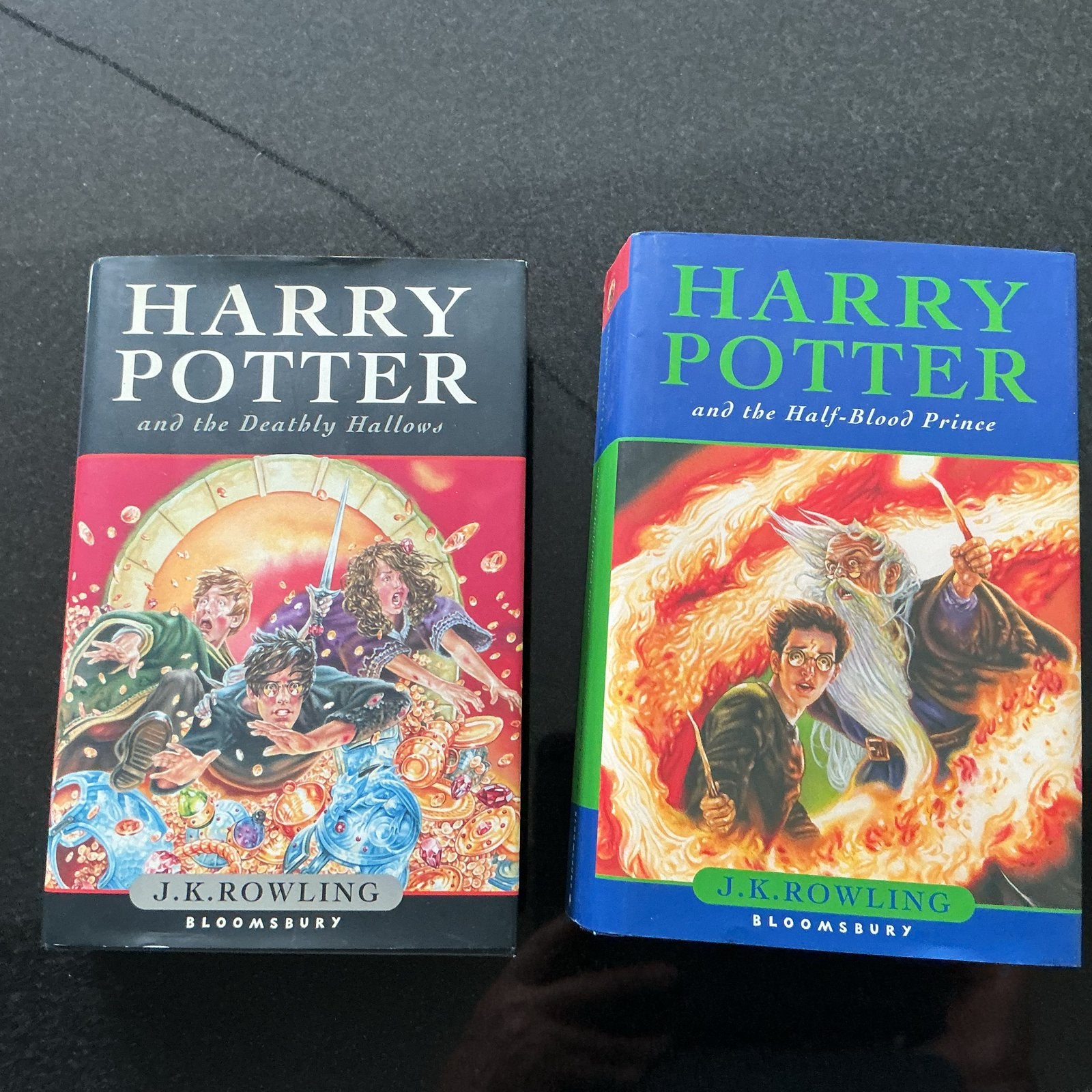 Harry Potter boeken: Deathly Hallows & Half-Blood Prince, Boeken, Ophalen of Verzenden, Gelezen