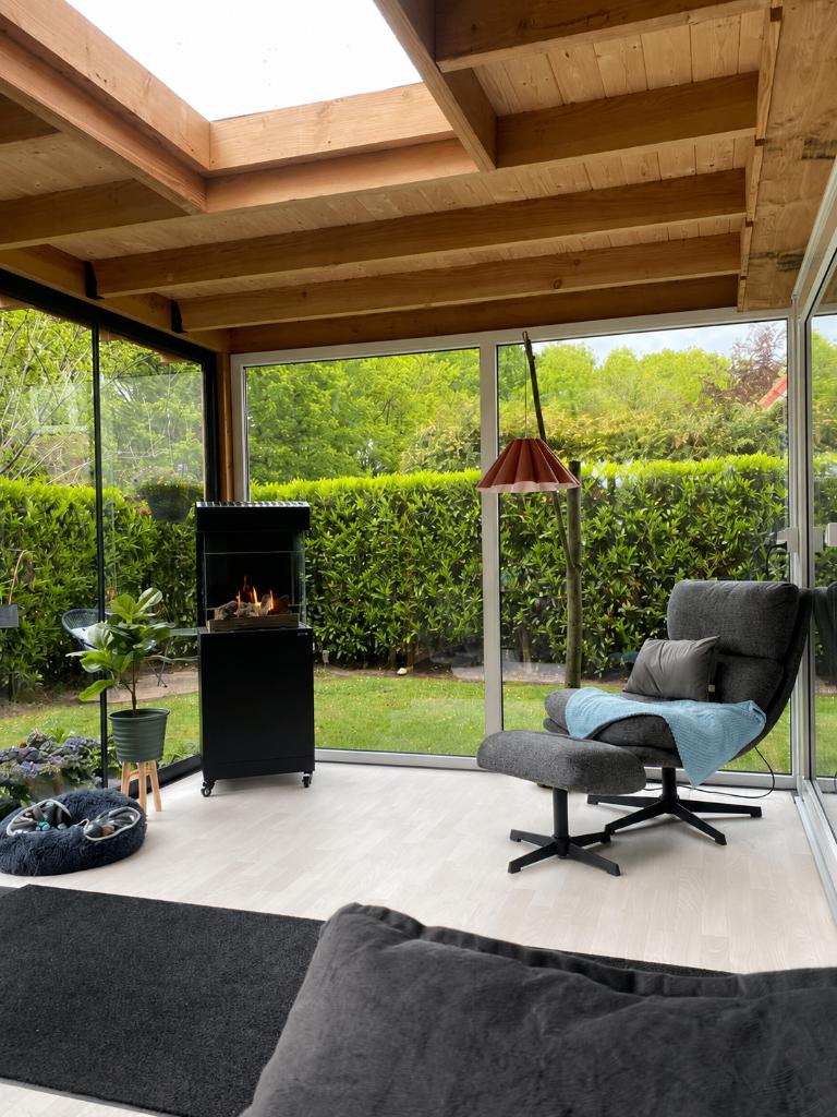 Hondvriendelijk huis met sauna – vakantie & langere huur, 2 slaapkamers, Open haard, Groningen, In bos