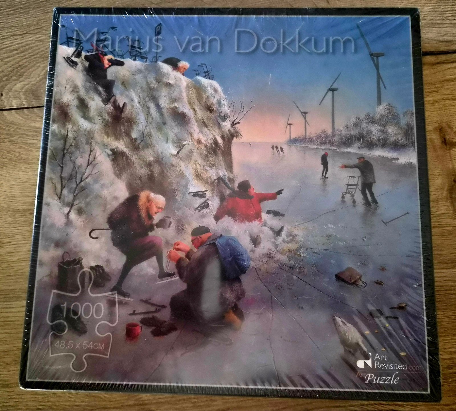 Marius van Dokkum IJspret puzzel 1000 stukjes nieuw, Hobby en Vrije tijd, Ophalen of Verzenden, Nieuw