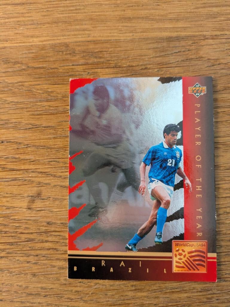 UpperDeck World Cup USA 94 - Brazilië Speler van het Jaar, Ophalen of Verzenden, Zo goed als nieuw, Buitenlandse clubs, Spelerskaart