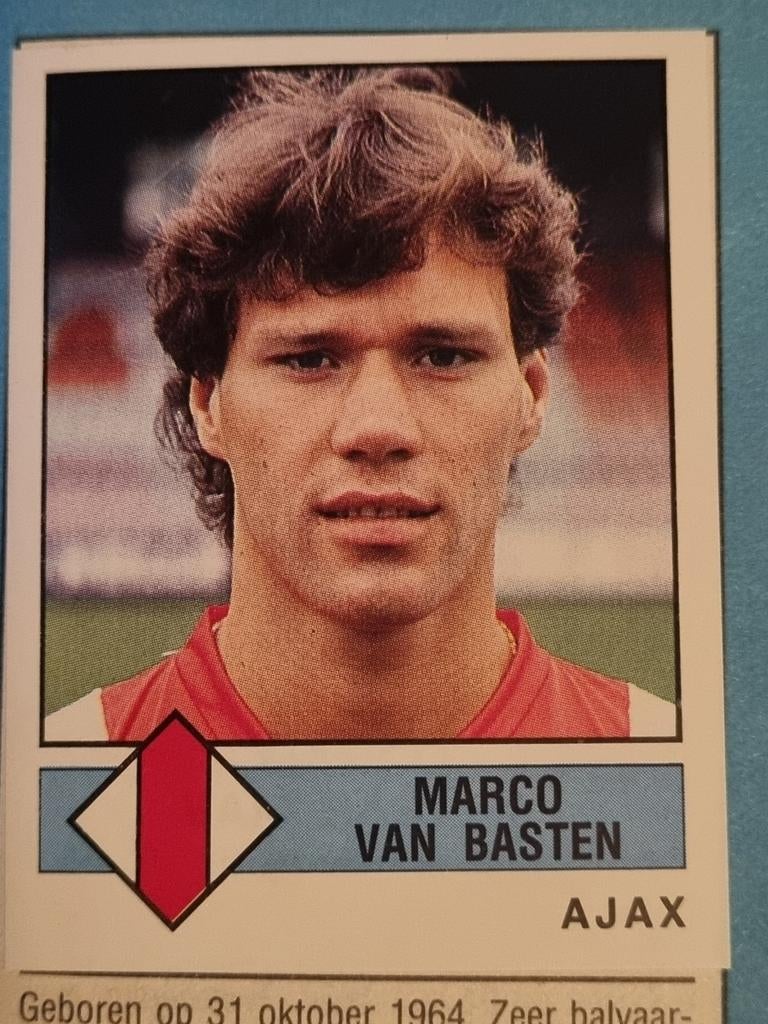Panini Voetbal 1987 Knip Marco van Basten voetbalplaatje, Ophalen of Verzenden, Zo goed als nieuw