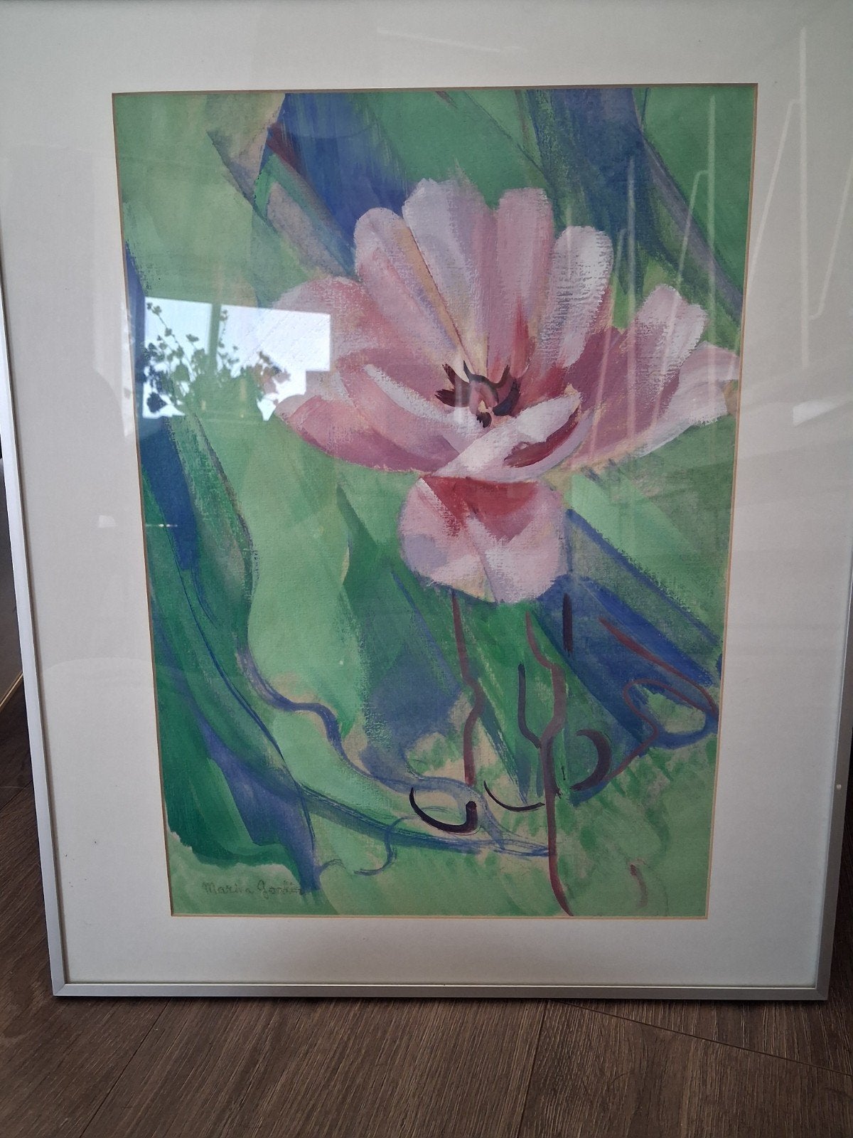 pioenroos van Marina Goodier Timochenko Acryl, Oorspronkelijke maker, Nieuw, Ophalen of Verzenden, Schilderij