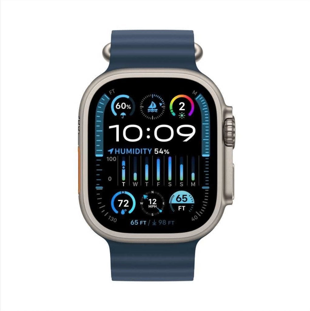 Apple Watch Ultra 2 GPS + Cellular 49 mm - Natural Titanium, IOS, Ophalen of Verzenden, Zo goed als nieuw, Waterdicht