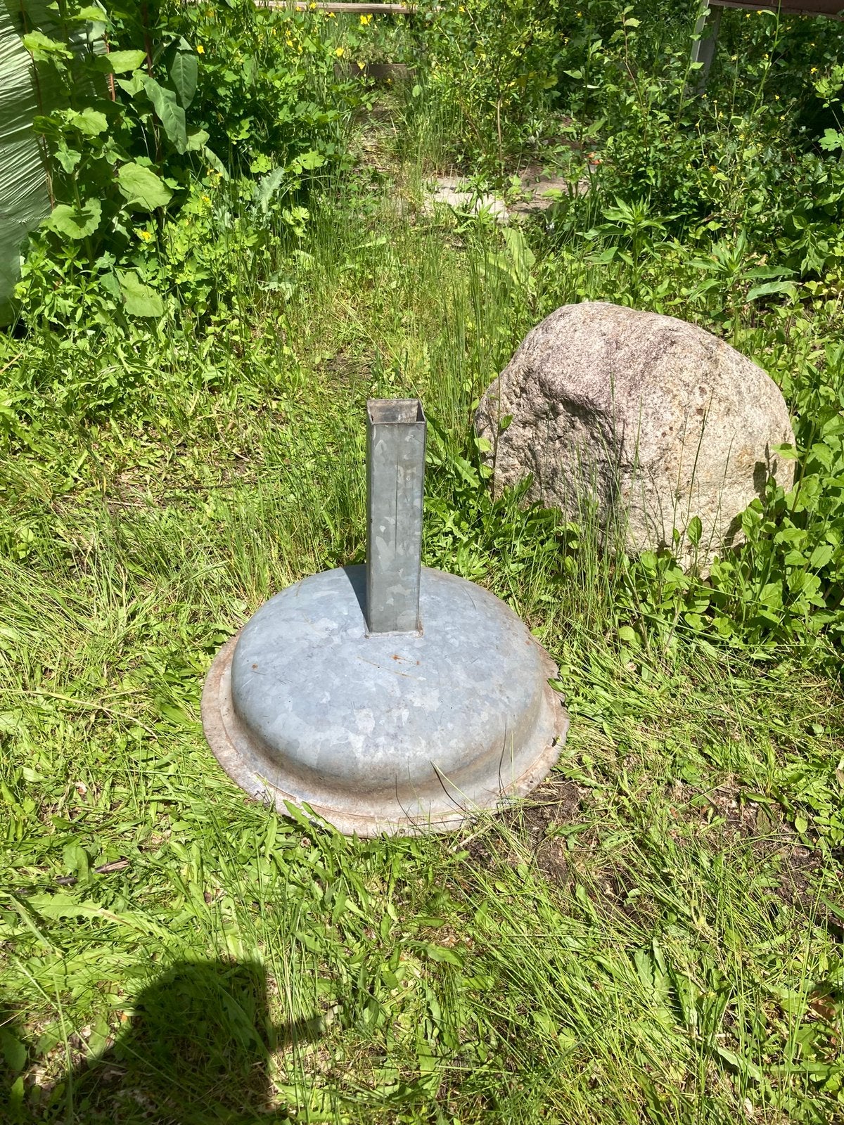 Zware voet voor parasol of andere staanders, Tuin en Terras, Parasols, Ophalen, Zo goed als nieuw, Minder dan 1 meter, Parasolvoet