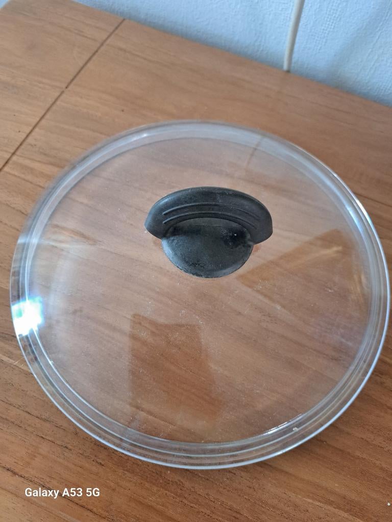 Glazen deksel voor pan - 24 cm, Ophalen of Verzenden, Gebruikt, Glas, Overige typen