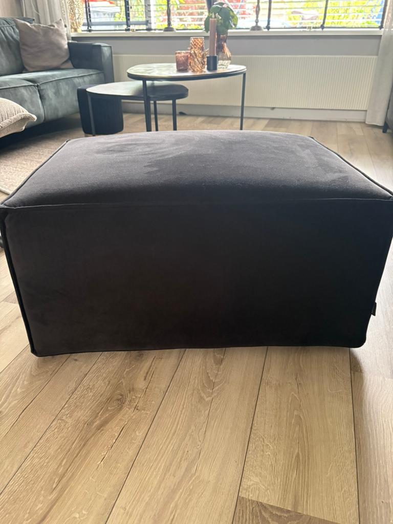 Velvet poef/hocker Bronx 71, Ophalen, Zo goed als nieuw, 75 tot 100 cm, Stof