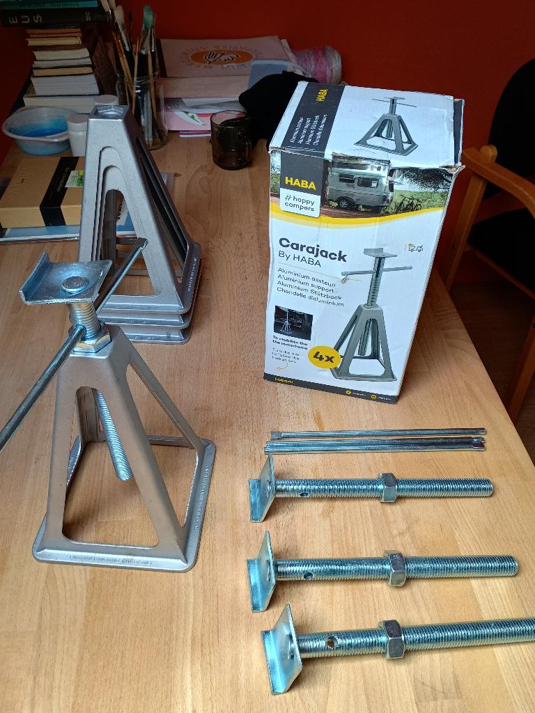 Fiamma platen en stabilisatiesteunen voor de camper, Caravans en Kamperen, Ophalen, Zo goed als nieuw