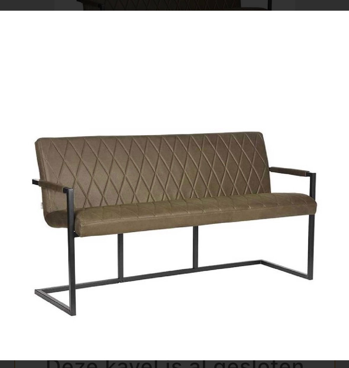 Eettafel bank nieuw in de doos label 51 donker groen, Huis en Inrichting, Ophalen of Verzenden, Nieuw, 75 tot 100 cm, Minder dan 150 cm