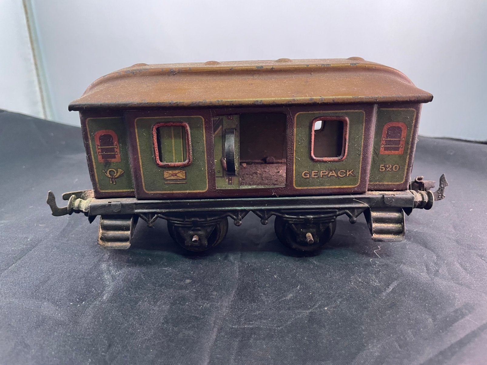 Blikken bagagewagen / trein / oud speelgoed., Ophalen of Verzenden