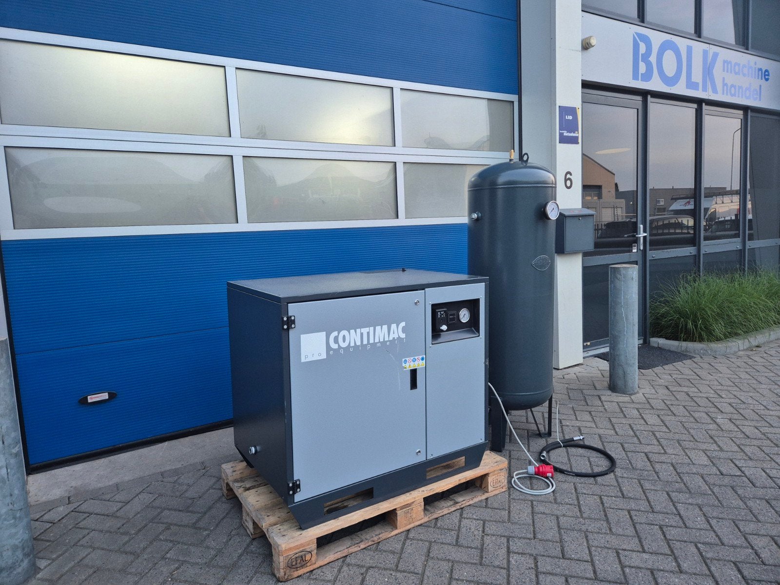 Contimac Silent 705 Zuigercomressor 380V Compleet!, Doe-het-zelf en Verbouw, Gebruikt, Info@bolkmachinehandel.nl, Italië, Geluidgedempt