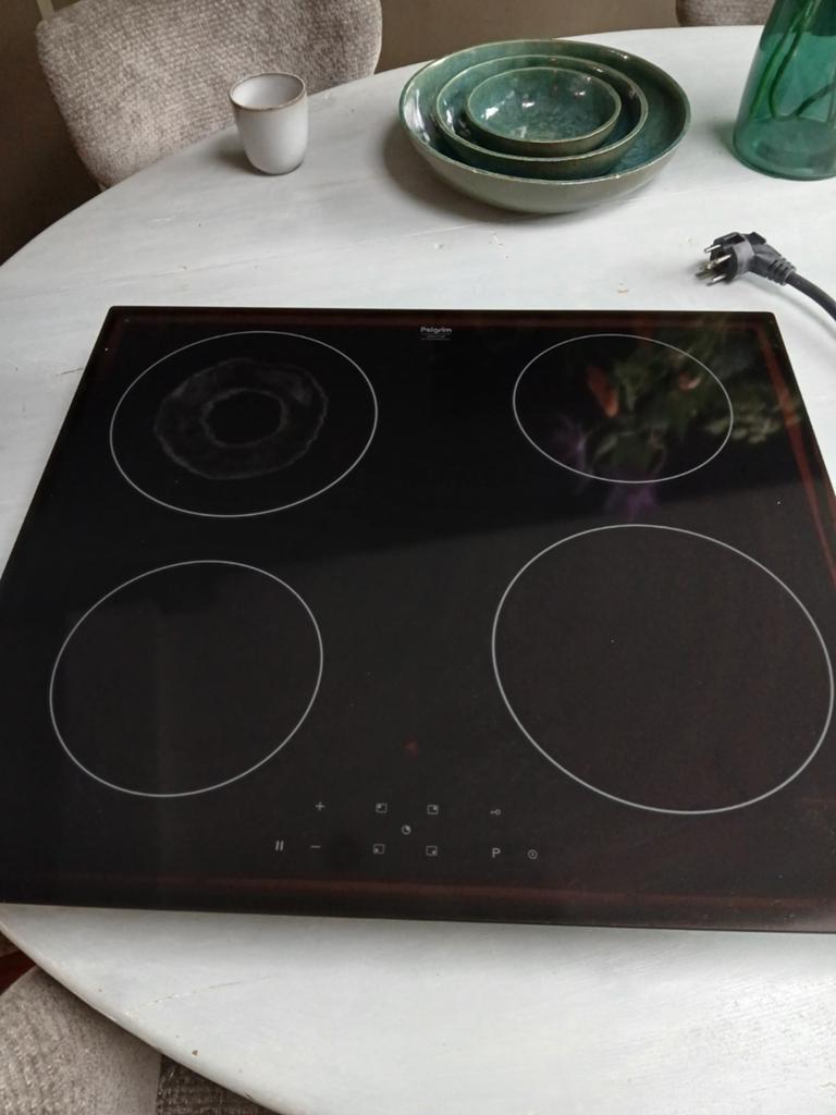 Inductieplaat 59cm x 52cm Pelgrim.  IK0064, Witgoed en Apparatuur, Kookplaten, Ophalen, Gebruikt, 4 kookzones, Inbouw