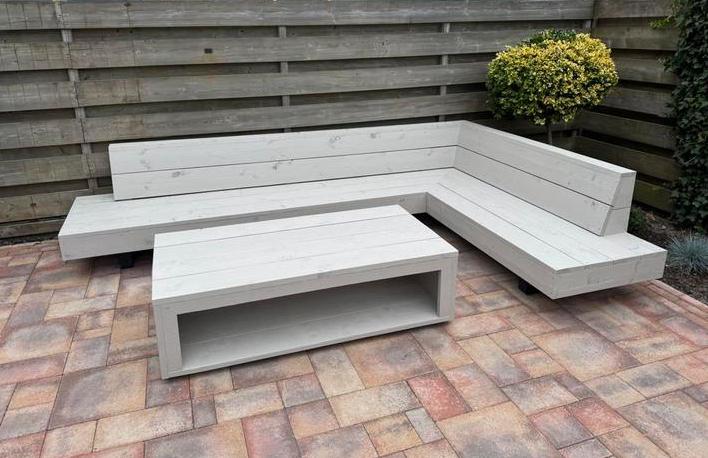 Steigerhouten tuinmeubels op maat loungesets, tafels, banken, Tuin en Terras, Tuinsets en Loungesets, Ophalen, Nieuw, Steigerhout