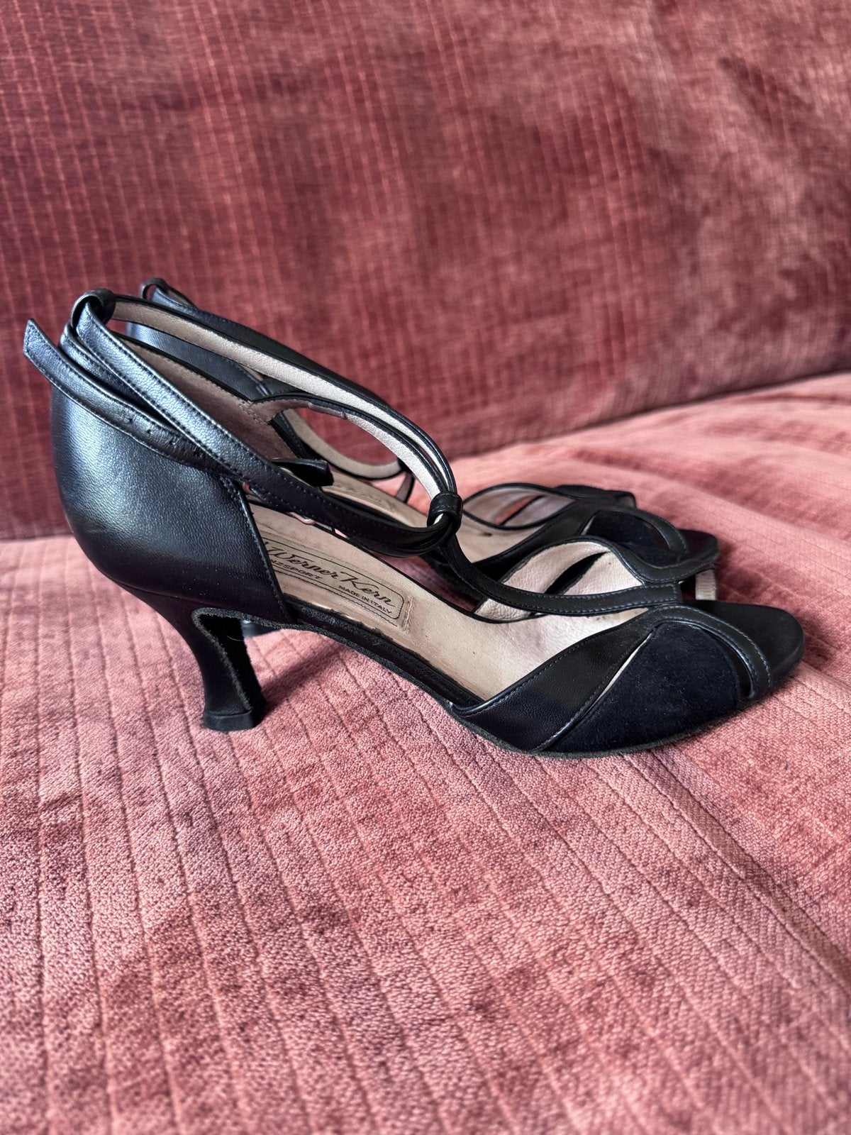 Werner Kern Ida dansschoenen hak 6,5cm maat 38, Ophalen, Zwart, Dansschoenen, Gedragen