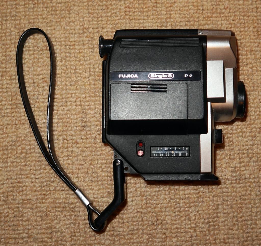 Vintage Fujica Single-8 P2 Filmcamera - 1978, met tas en, Ophalen, 8mm