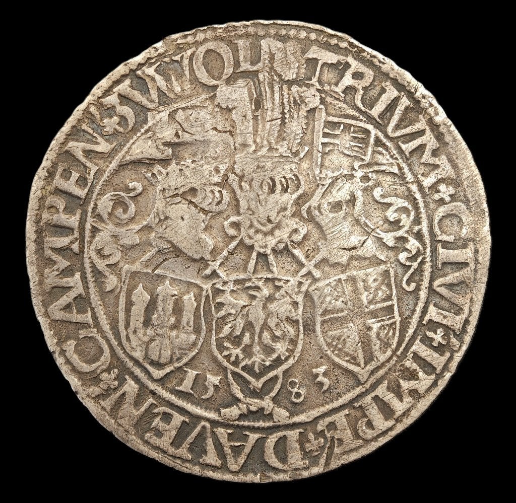 1583 Arendrijksdaalder Driesteden, Postzegels en Munten, Munten | Nederland, Vóór koninkrijk, Zilver, Losse munt, Overige waardes
