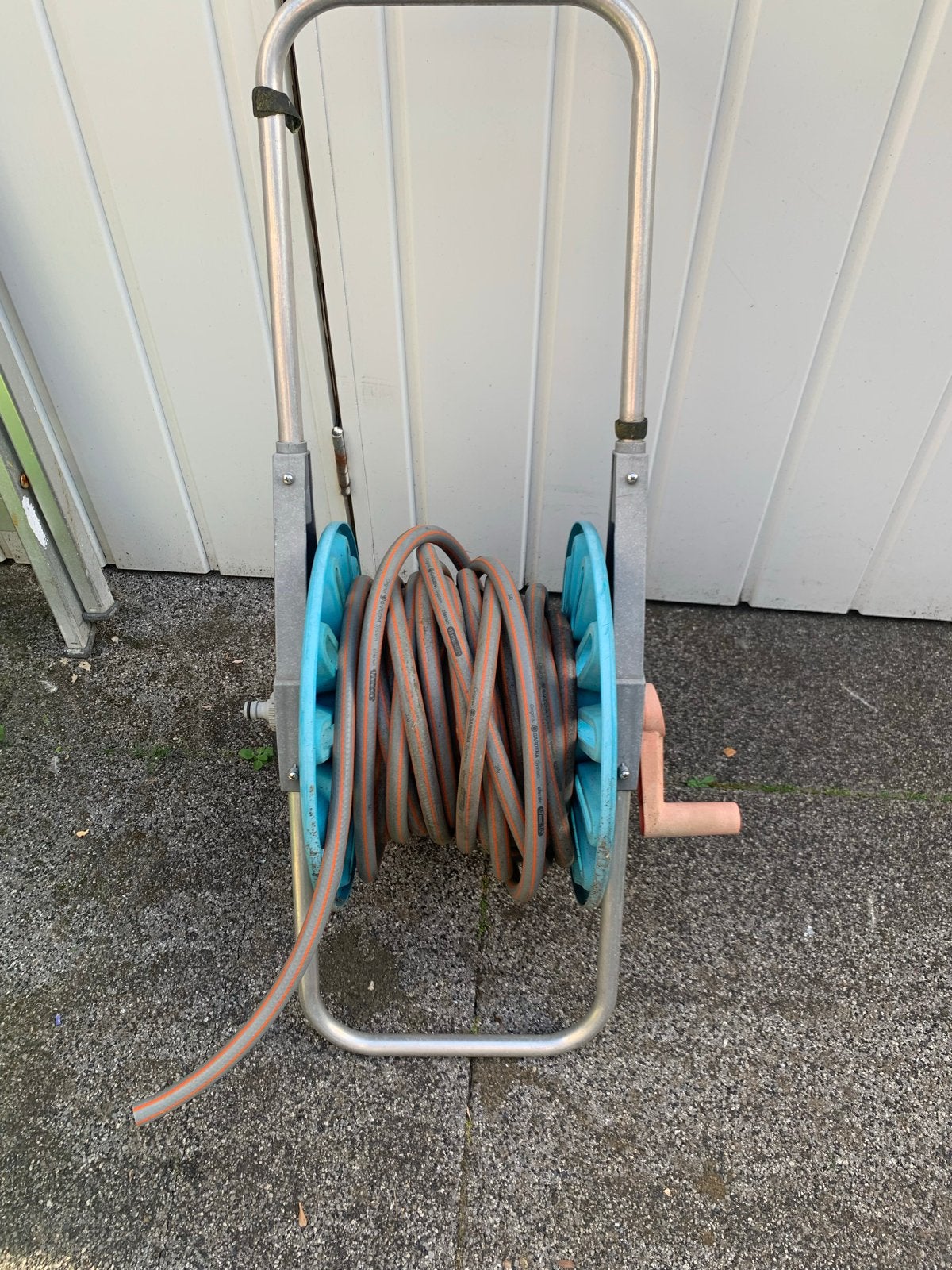 Tuinslang met haspel, circa 20 meter, Ophalen, Gebruikt, Tuinslanghaspel