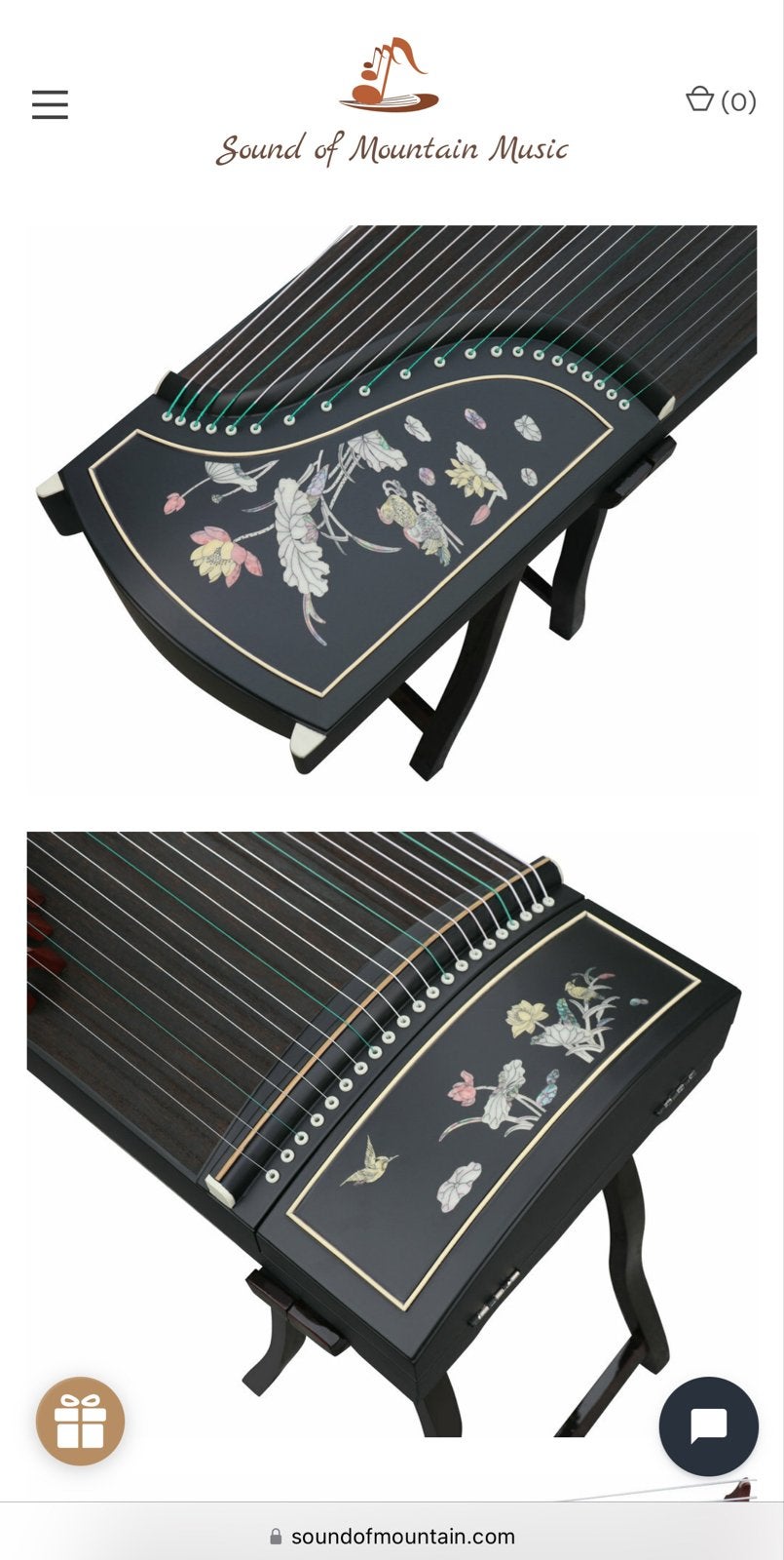 Prachtige Chinese Guzheng - Zwarte Zither met Inlegwerk, Ophalen, Nieuw, Citer