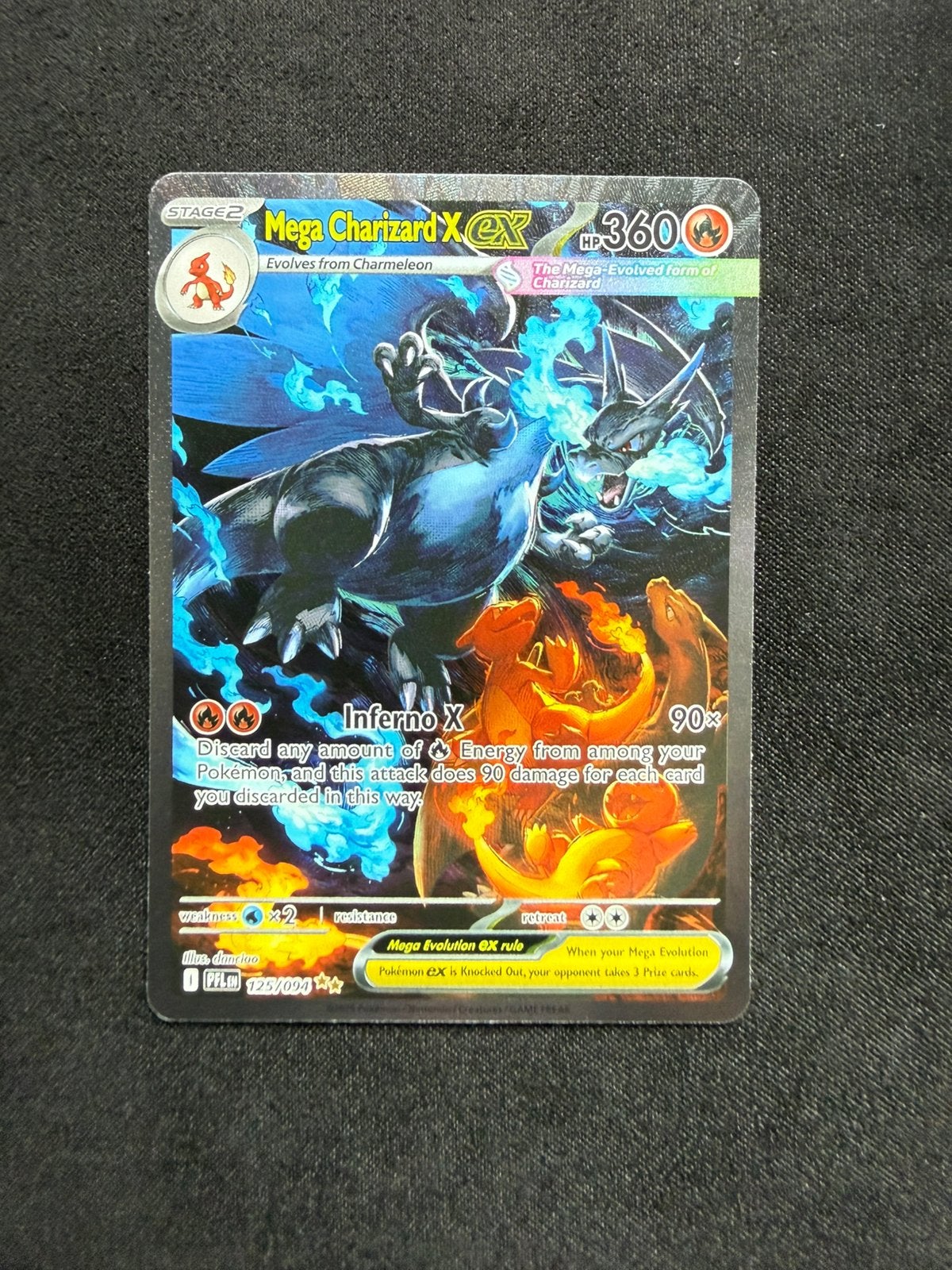 Mega Charizard X ex (PFL 125), Ophalen of Verzenden, Zo goed als nieuw