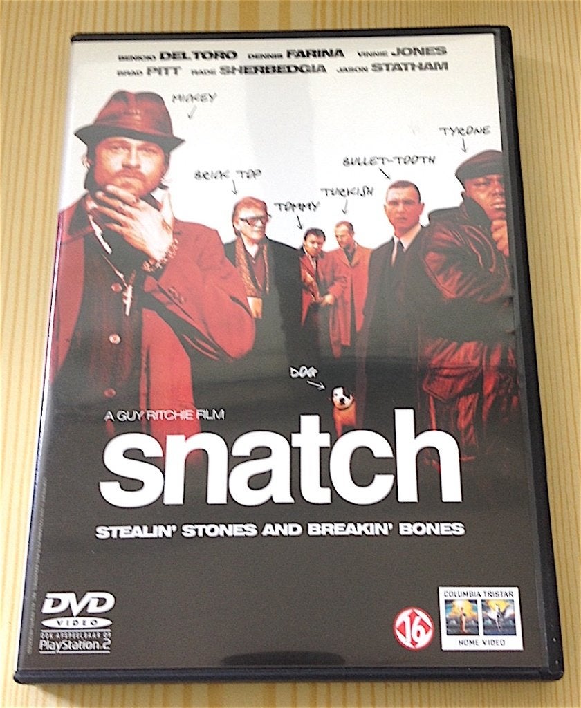 dvd Snatch (met inlay) van Guy Ritchie met Brad Pitt, Ophalen, Maffia en Misdaad, Engels, Vanaf 16 jaar