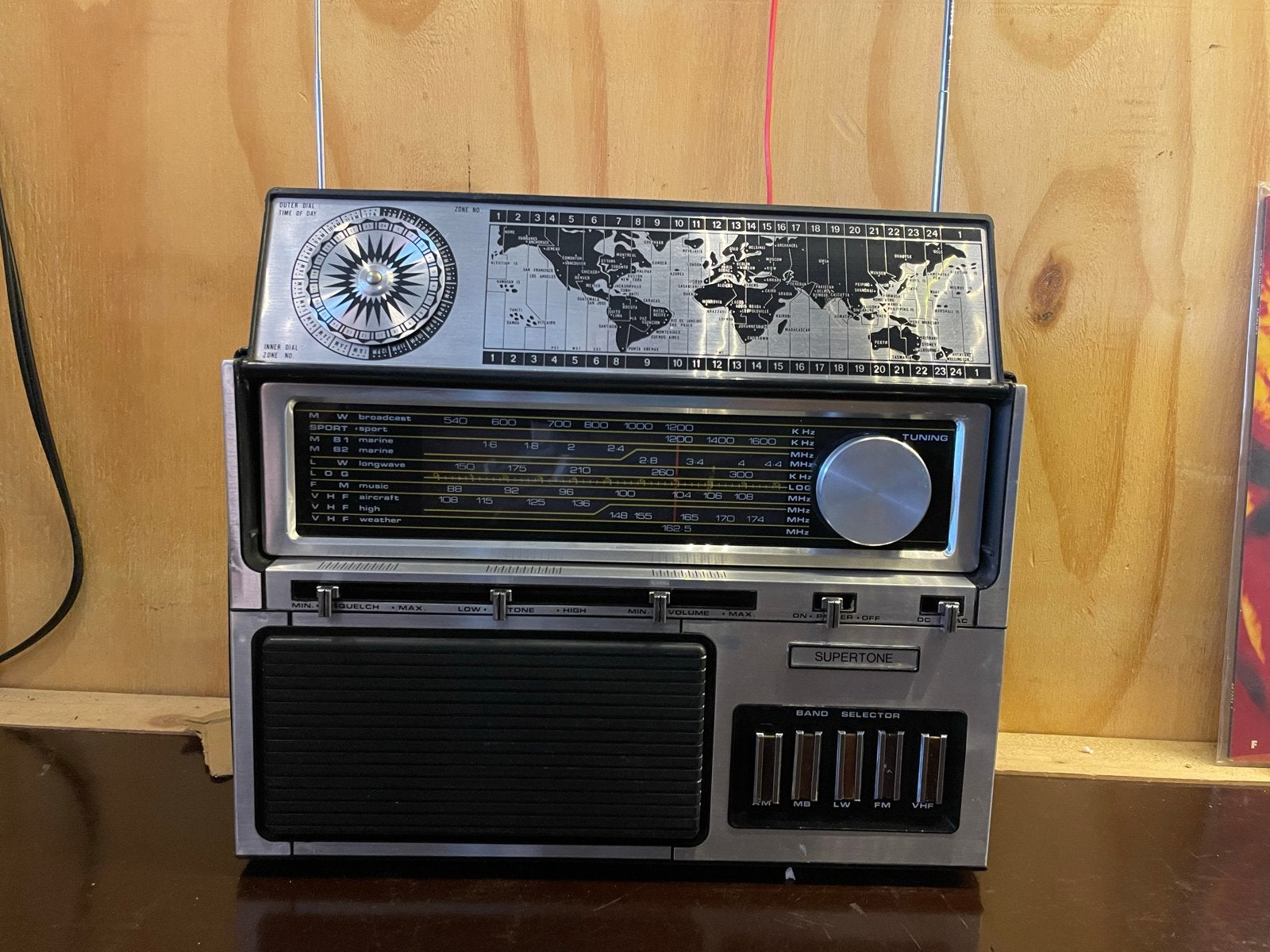 Supertone Wereldontvanger - Vintage Radio, Audio, Tv en Foto, Ophalen of Verzenden, Gebruikt, Wereldontvanger