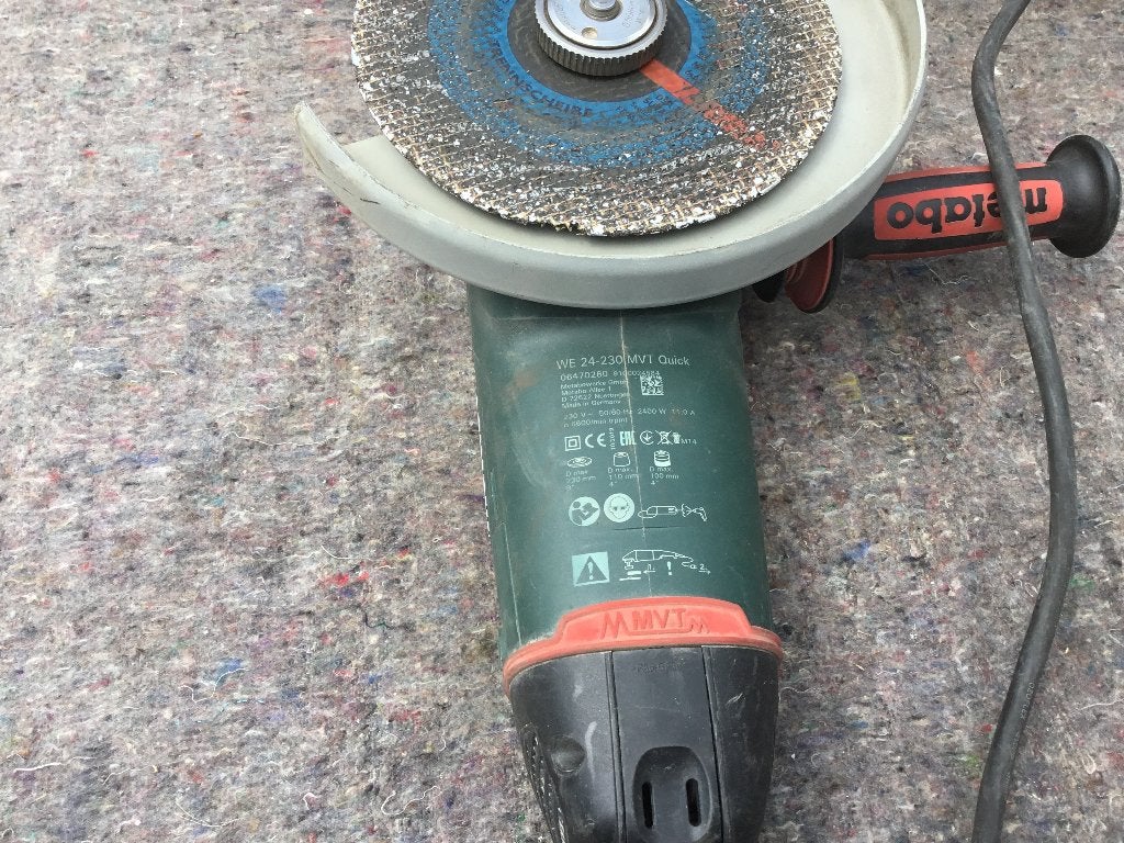 Bosch doorslijpmachine 125mm, Ophalen, Gebruikt, 700 tot 1000 watt, Haakse handslijpmachine