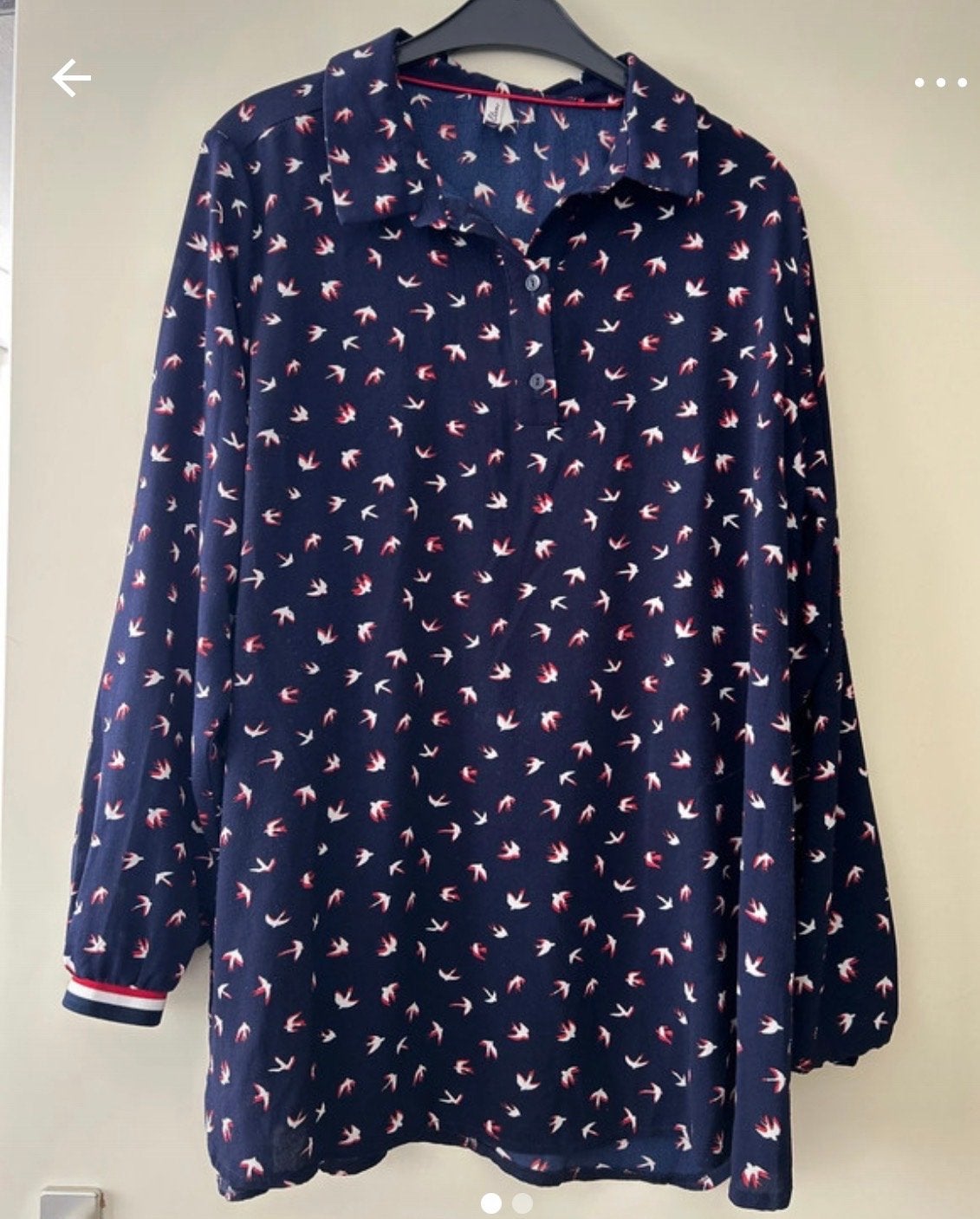 Miss Etam Dames Tuniek Maat 48 - Marineblauw met Roze, Ophalen of Verzenden, Zo goed als nieuw, Maat 46/48 (XL) of groter, Meerkleurig