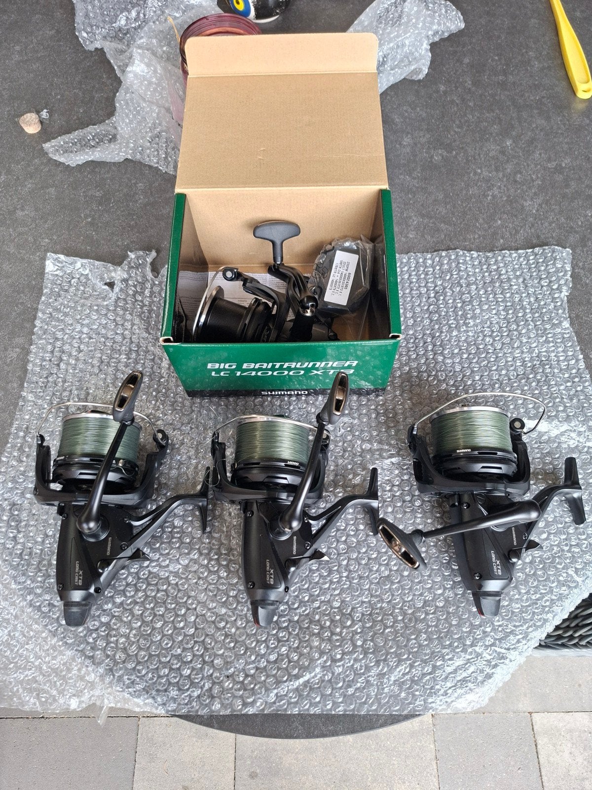 4 Shimano LC 14000XTB Beetrunners., Watersport en Boten, Hengelsport | Karpervissen, Ophalen of Verzenden, Zo goed als nieuw, Molen
