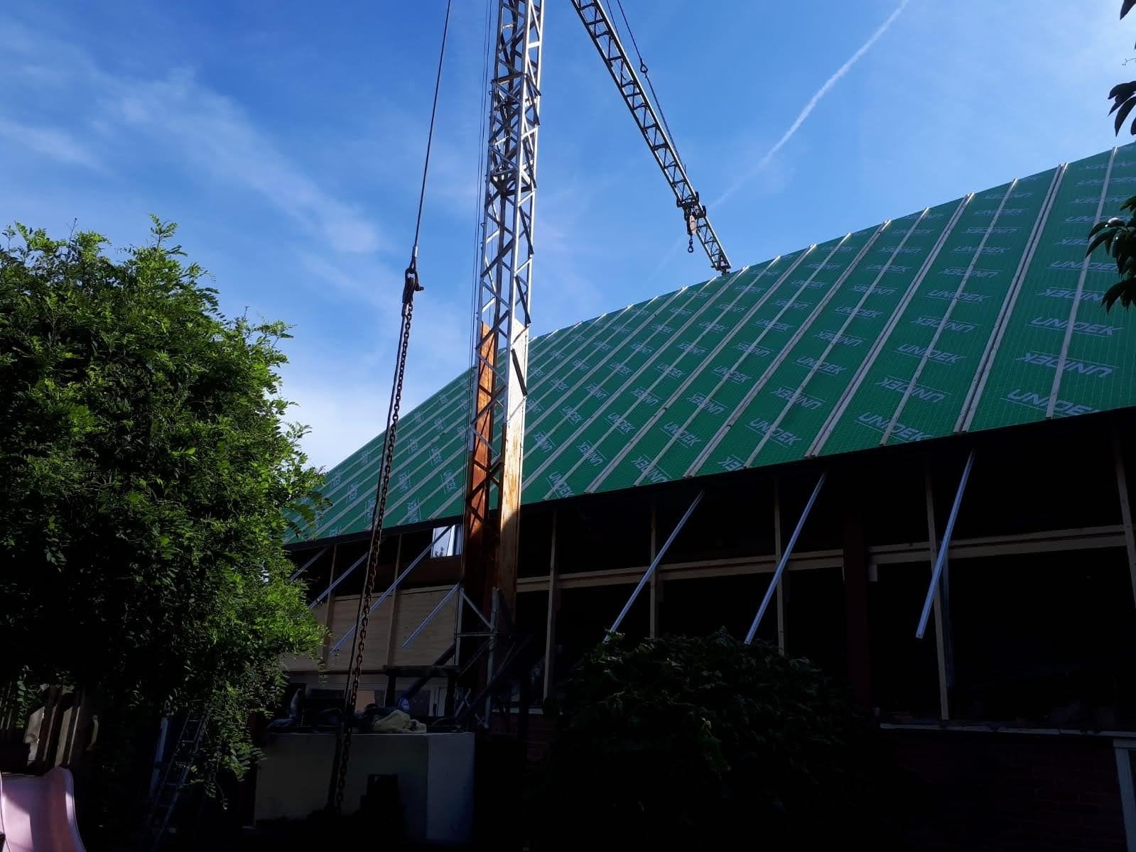 Torenkraan bouwkraan hijskraan Braud Faucheux, Ophalen, Gebruikt