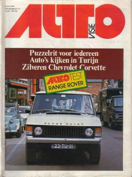 Autovisie 9 1978 : Range Rover - Chevrolet Corvette - Volvo, Ophalen of Verzenden, Gelezen, Algemeen