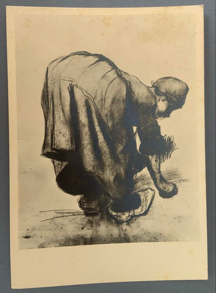 Bukkende Boerin van Vincent van Gogh, Verzamelen, Verzenden, Voor 1920, Ongelopen, Cultuur en Media
