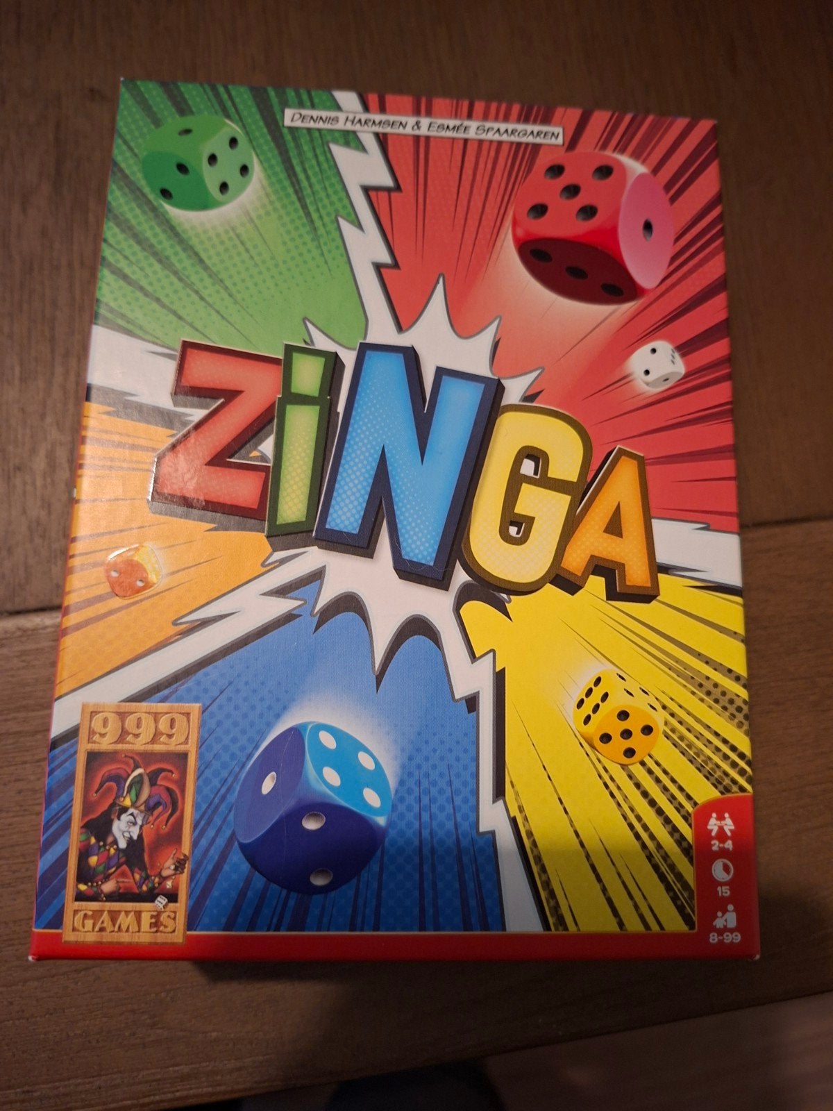 Zinga dobbelspel van 999 Games, Een of twee spelers, Ophalen of Verzenden, Zo goed als nieuw, 999 Games