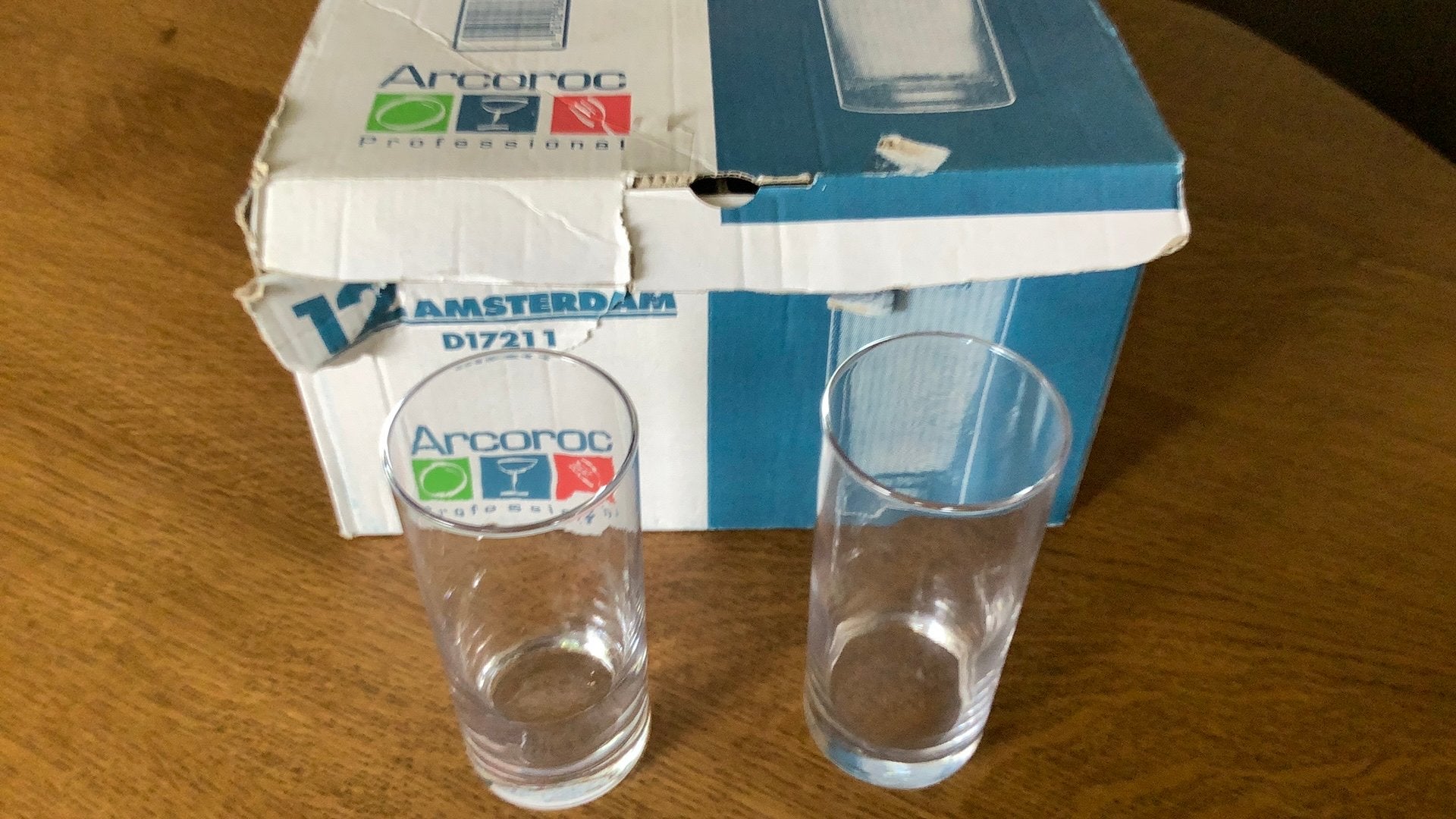 11 Amsterdamse bier glazen 27 cl., Ophalen, Nieuw, Bierglas