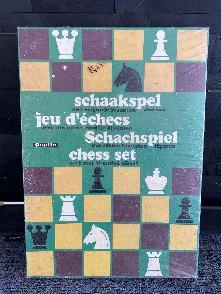 Vintage Papita schaakspel nr. 858 – NIEUW IN FOLIE, Een of twee spelers, Ophalen of Verzenden, Nieuw, Papita