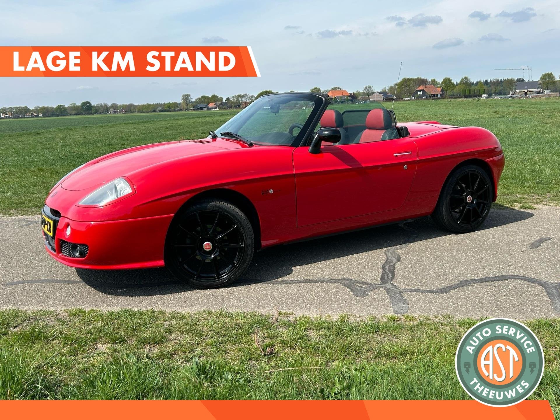 Fiat Barchetta 1.8-16V LAGE KM STAND|LEER|UNIEK MOOI!, Auto's, 450 kg, 4 cilinders, Cabriolet, Lederen bekleding
