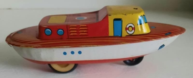 Blikken bootje jaren 50/60, Antiek en Kunst, Antiek | Speelgoed, Ophalen of Verzenden