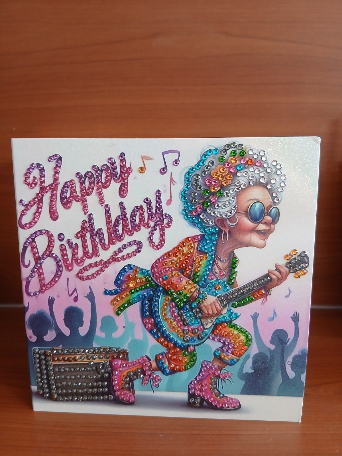 kaart vrouw happy birthday funny diamond painting 121 = 1,00, Ophalen of Verzenden, Nieuw