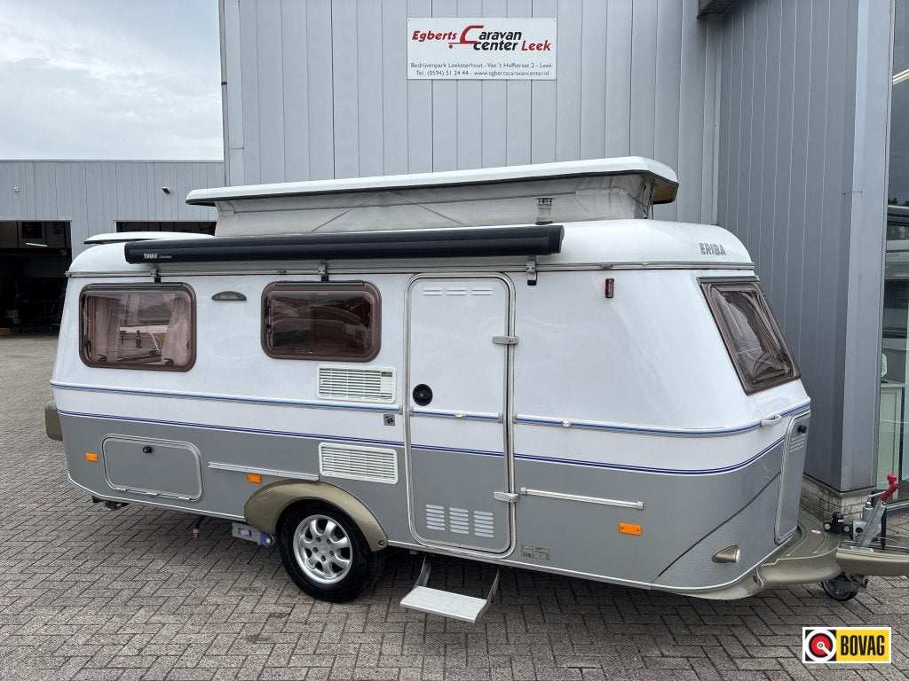 Eriba Touring Troll 550 GT Mover/Thule luifel, Caravans en Kamperen, Caravans, Dwarsbed, Bedrijf, Treinzit, 750 - 1000 kg
