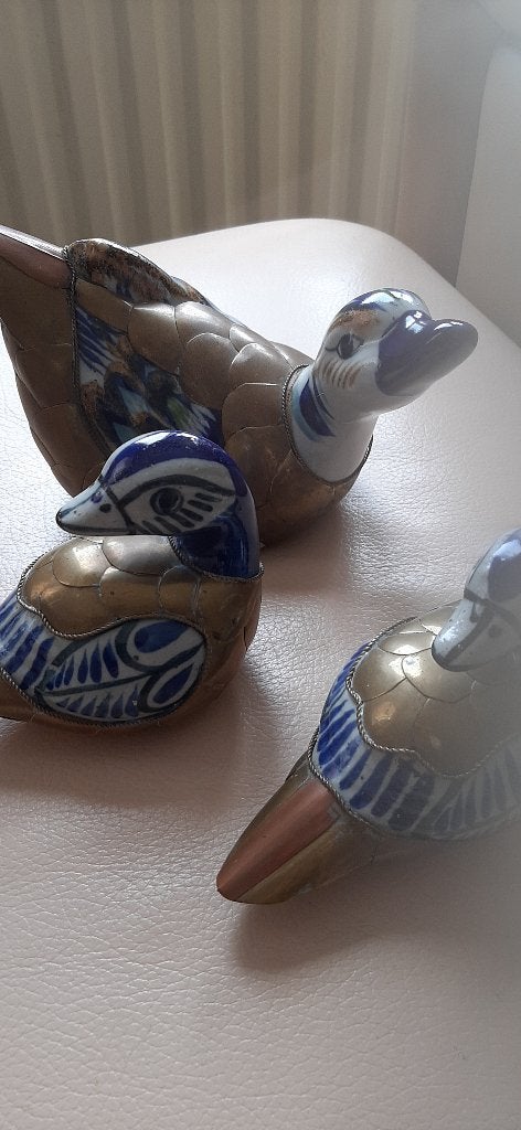 Vintage eendenbeeldje uit Tonala, Mexico, Ophalen of Verzenden