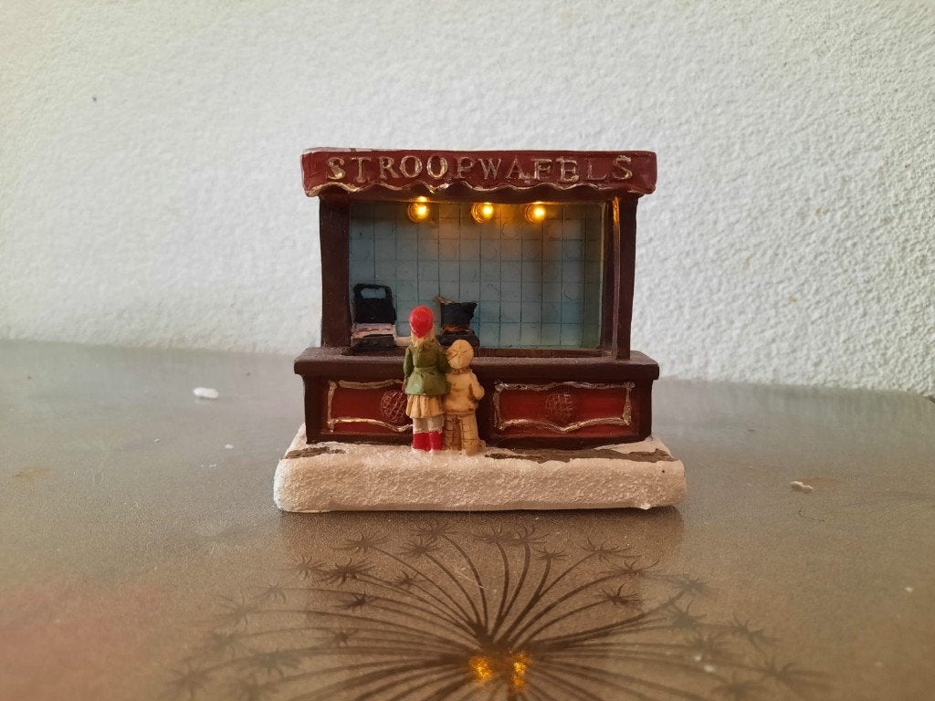 Typisch Hollands – Stroopwafelkraam Kerstdorp Accessoire, Ophalen of Verzenden, Gebruikt