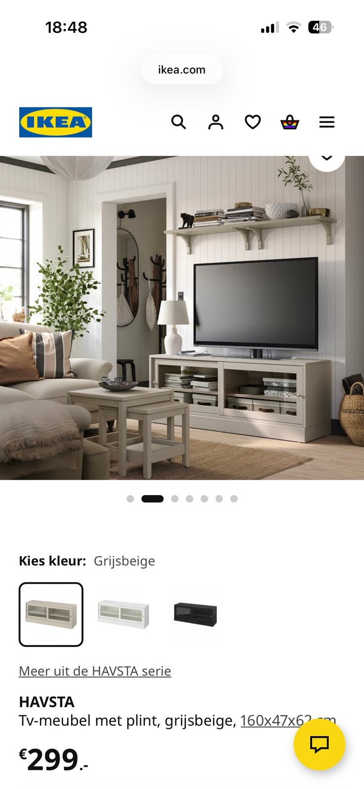 Tv kast ikea havsta., Ophalen, Zo goed als nieuw, Minder dan 150 cm, Minder dan 100 cm