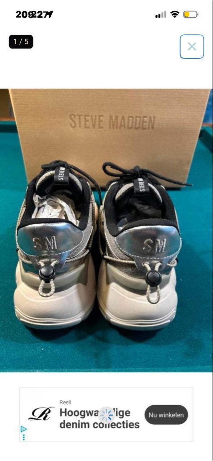 Steve Madden Sneakers - Zilverkleurig 39, Ophalen of Verzenden, Nieuw, Overige kleuren, Sneakers of Gympen