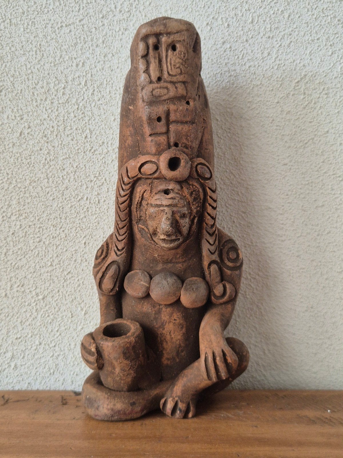 Oud beeldje waarschijnlijk fluit uit PERU, Ophalen of Verzenden, Zo goed als nieuw, Mens