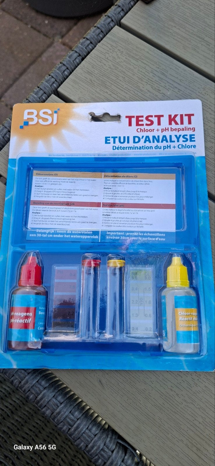 BSI Zwembad Test Kit Chloor + pH Bepaling, Ophalen, Nieuw, Overige typen