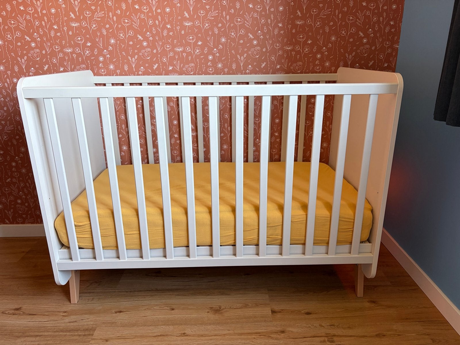 Quax Loft Ledikant 60x120cm Clay & Oak incl matras en topper, Ophalen, Zo goed als nieuw, Minder dan 140 cm, Matras